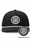 Paul McBeth Foundation rope hat Richardson 258 with embroidered globe logo